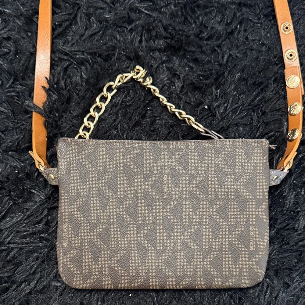 Michael Kors Brown and Tan Crossbody Bag - Picture 3 of 5